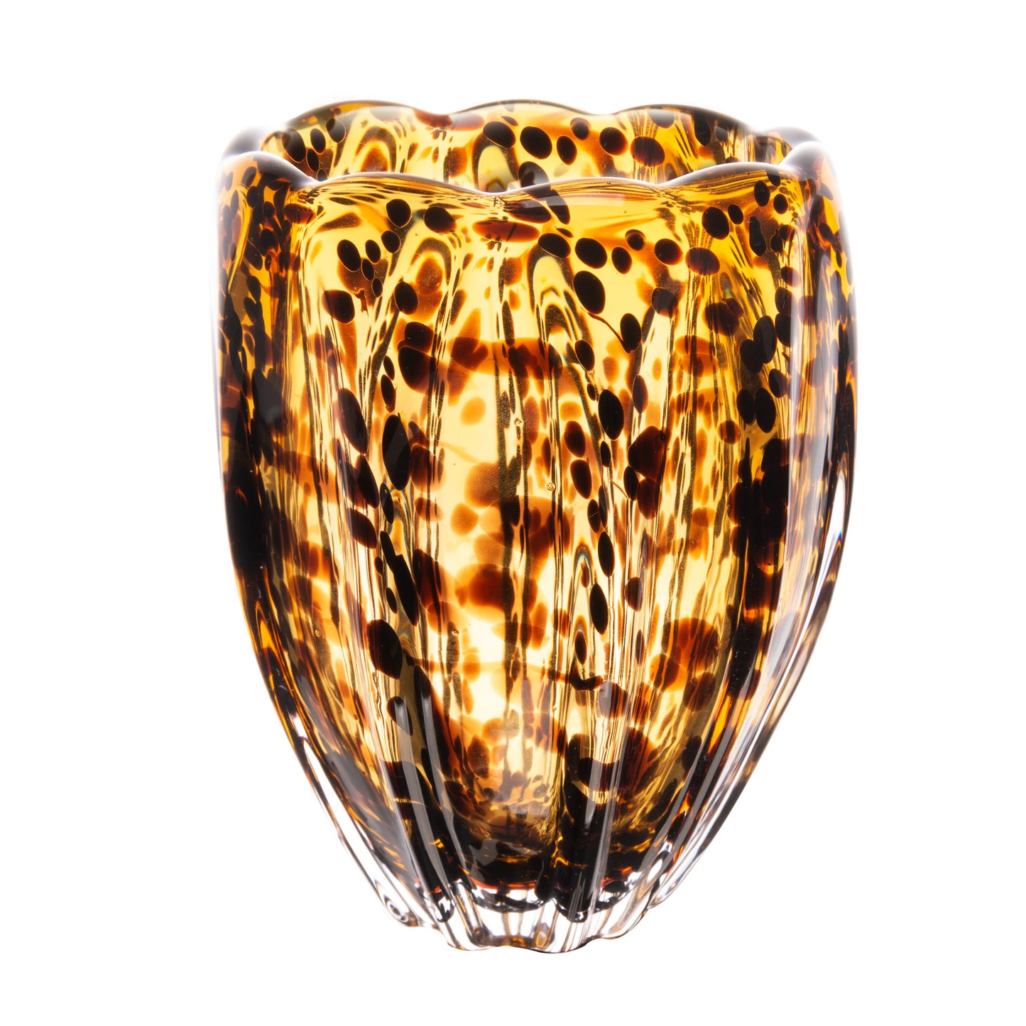 Vaso de Vidro Leopardo12x15,5cm