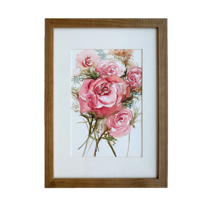 Aquarela Bouquet de Rosas