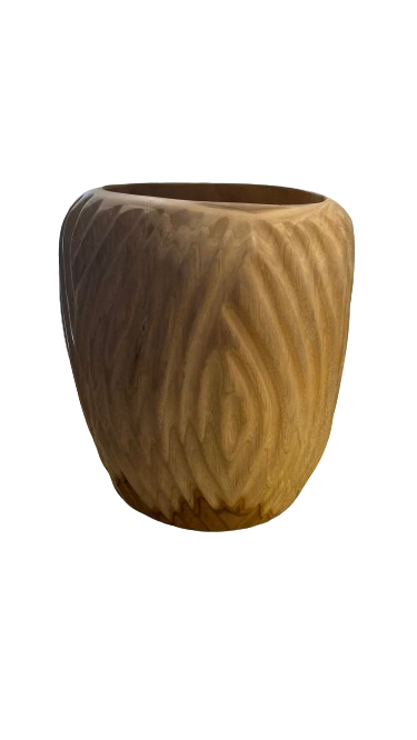 Vaso em Madeira Teka Friso