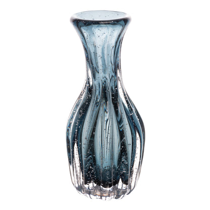 Vaso de Vidro Italy Azul 9,5x20cm